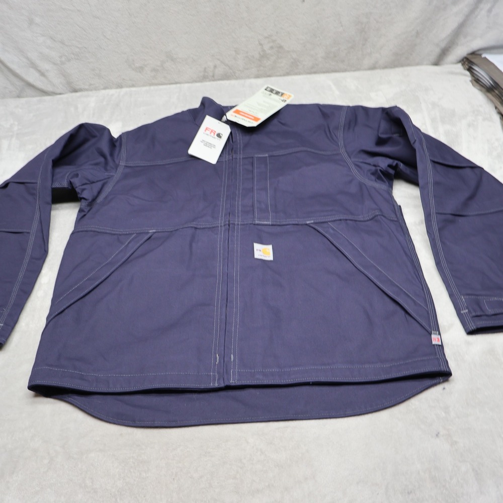 Carhartt FR Jacket Mens Medium Blue Flame Resistant Quick Duck Full Swing NEW